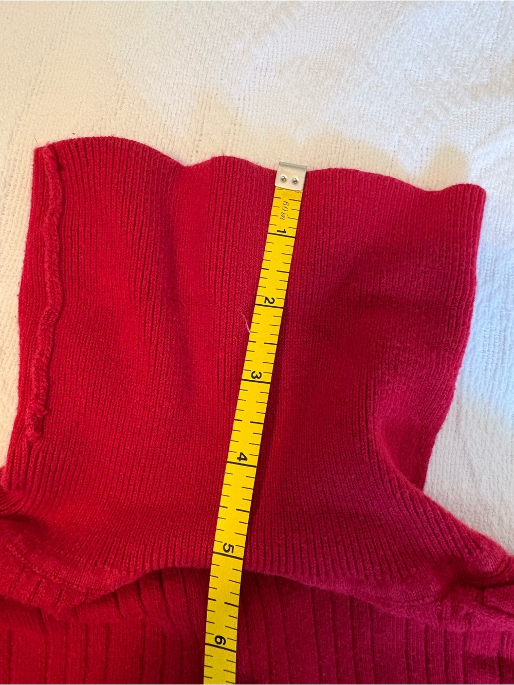 Talbots Red Ribbed Turtleneck Sweater - Picture 6 of 8